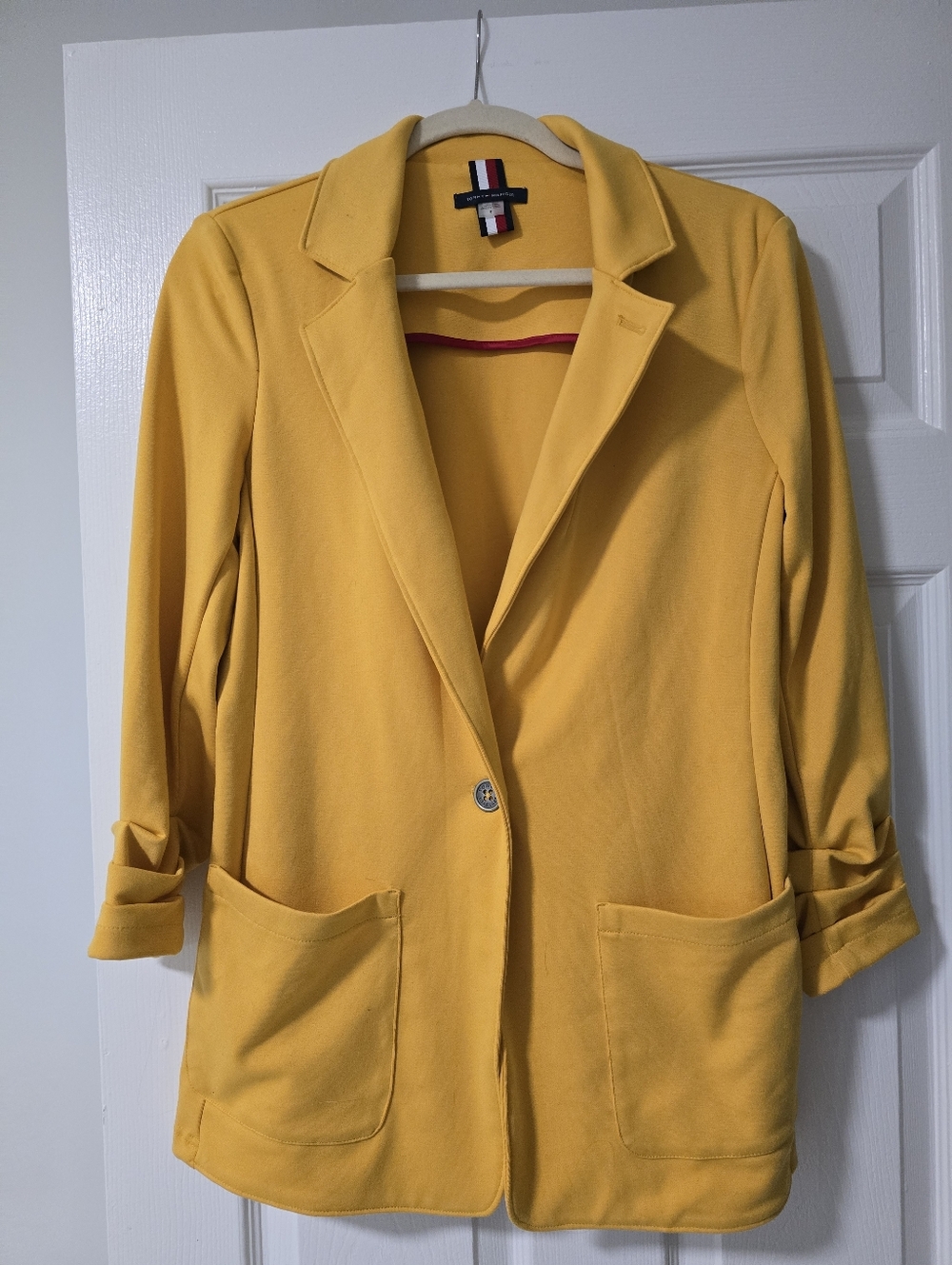 Tommy Hilfiger Yellow Single-Button Women's Blazer